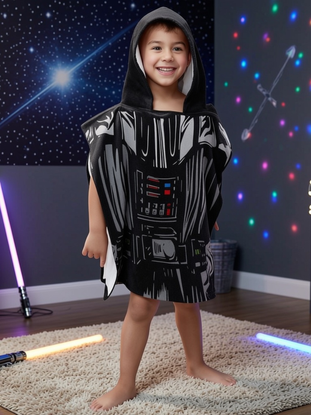 🆕DISNEY STAR WARS DARTH VADER HOODED PONCHO